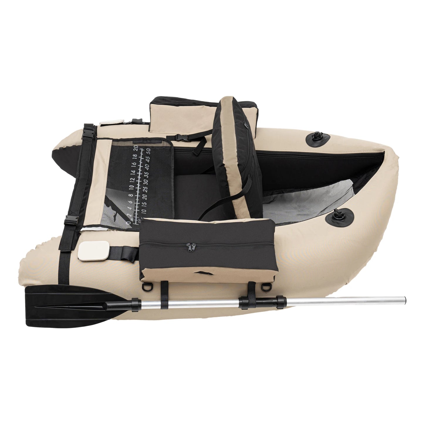 136*105cm Outdoor Khaki Inflatable Portable Fishing Boat Fit for Oceans Lakes Rivers for Rafting Exploring Fishing Accessories