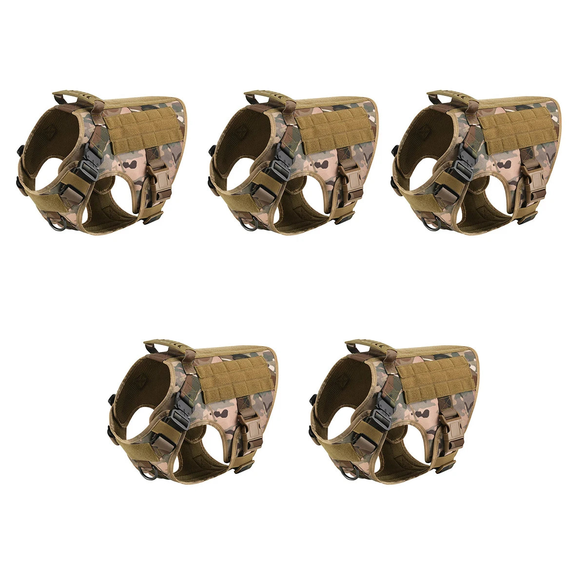 5 Pcs Large Dog Harnesses for German Shepherd and Malinois Training Walking Vests for Medium and Large Dogs