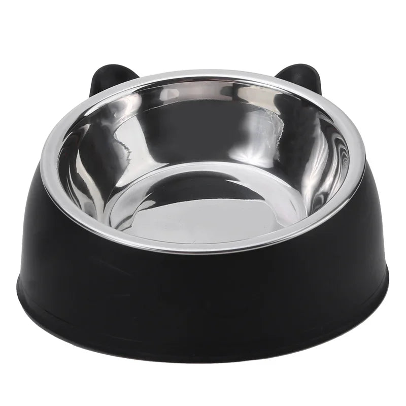 100ML Cat Dog Bowl 15 Degrees Raised Non Slip Puppy Base Food and Water Feeder Tilt Safeguard Neck Accessories