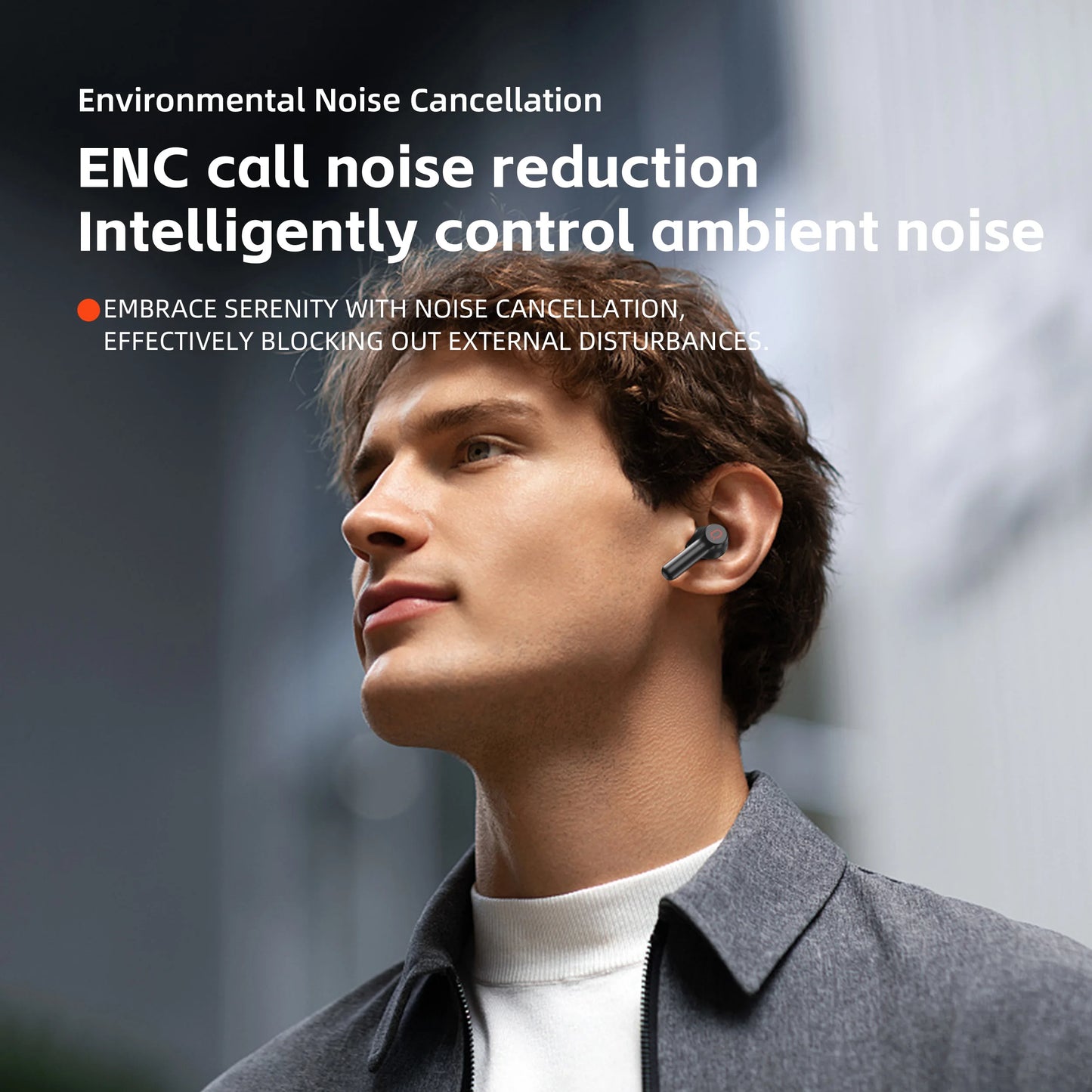 QERE E20 Wireless Headphones TWS Bluetooth 5.3 HD Microphone HIFI Earphones 13mm Driver 68Ms Low Latency 4 Mics ENC Call New