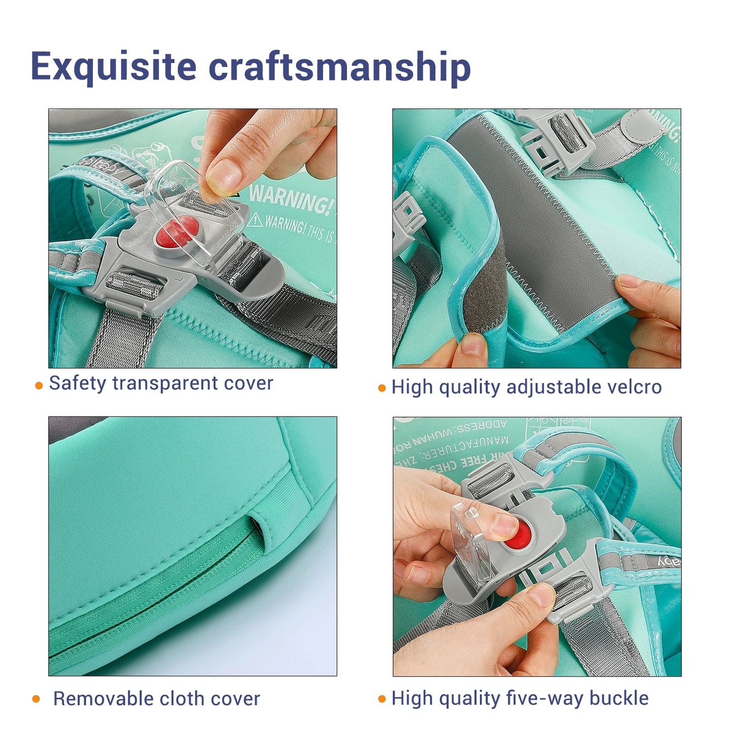 Mambobaby Baby Float with Sunshade Canopy and Crotch Strap Inflatable Safe Core Swimming Pool Accessory