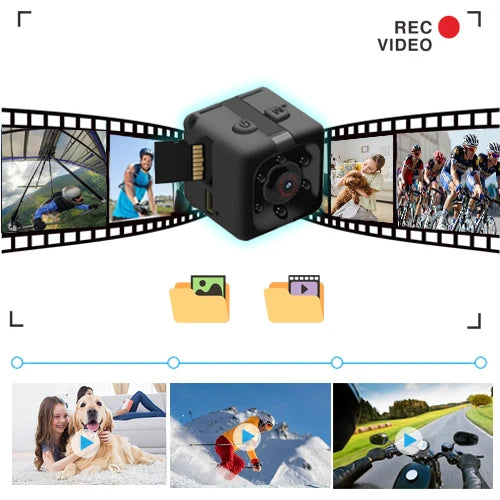 Mini Portable 1080P Full HD Security Camera Indoor Outdoor Surveillance Compact Mini Camera with 32GB Card