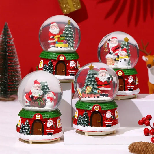 Christmas Gift for Girlfriend Musical Snow Globe with Snow Decorative Crystal Ball for Xmas Christmas Eve Birthday Valentine Day
