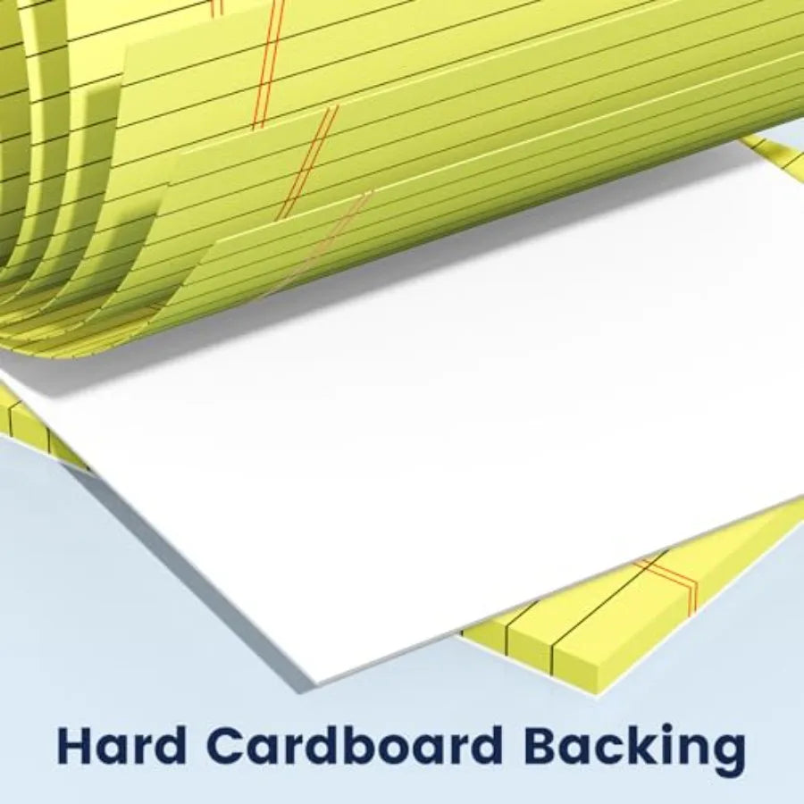 12pcs 5x8 Inch Yellow Note Pads Legal Pads, College Ruled Writing Legal Pads, 360 Sheets Total, Notepad for Students, Office an