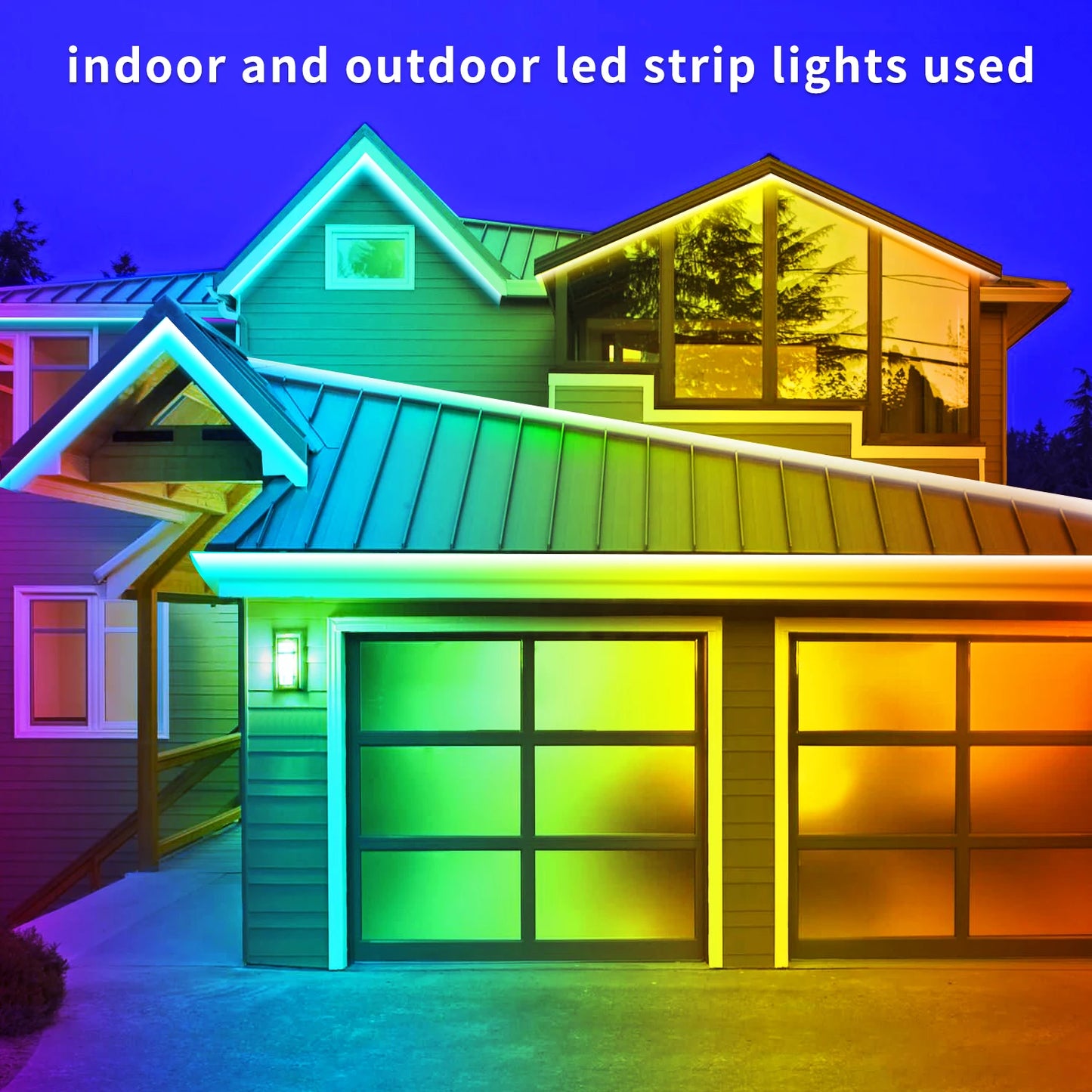 200ft Outdoor LED Strip Lights Waterproof IP68 Remote and App Control Music Sync RGB