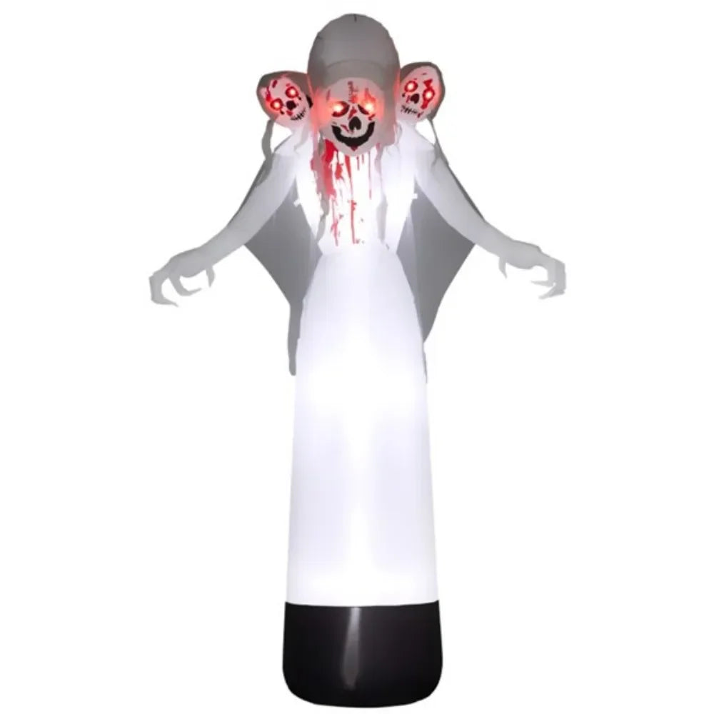 Scary 8.9ft Three Headed Ghost Halloween Decoration Great Design for Halloween