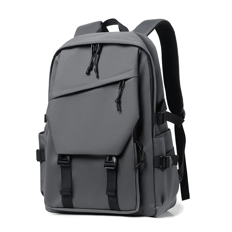 One 15 Inch Polyester Waterproof Solid Color Simple Men's Backpack Fashion Couple Student Computer Backpack