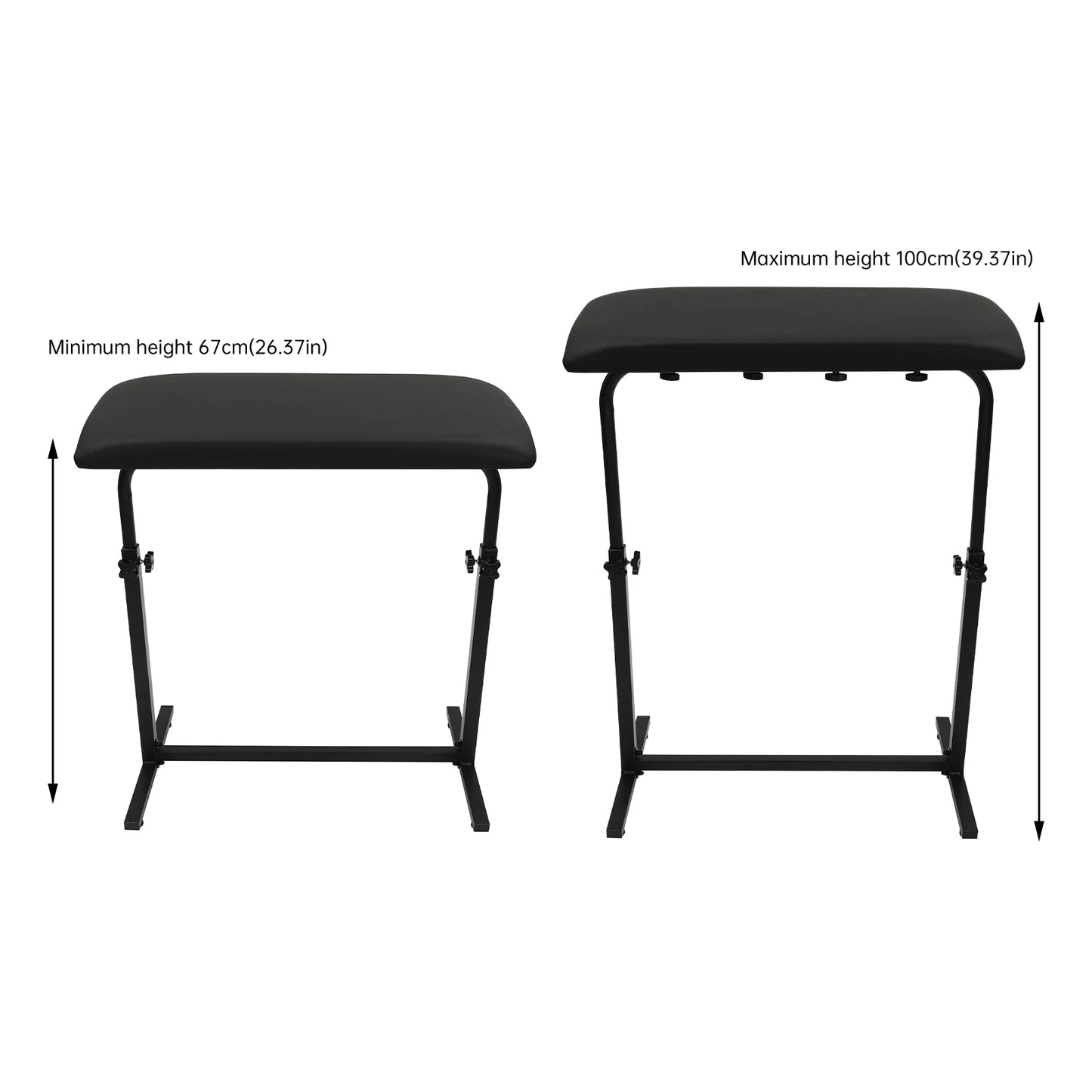 Oversize Pad Armrest Tattoo Stand, Rotatable Soft Panel, Height Adjustable 67-100cm