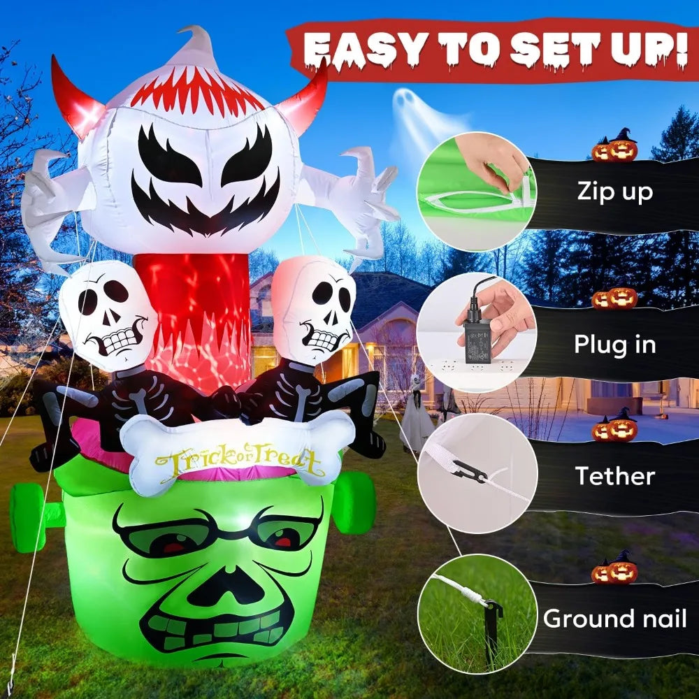8 Feet Halloween Inflatables Outdoor Decorations for Unique Holiday Theme