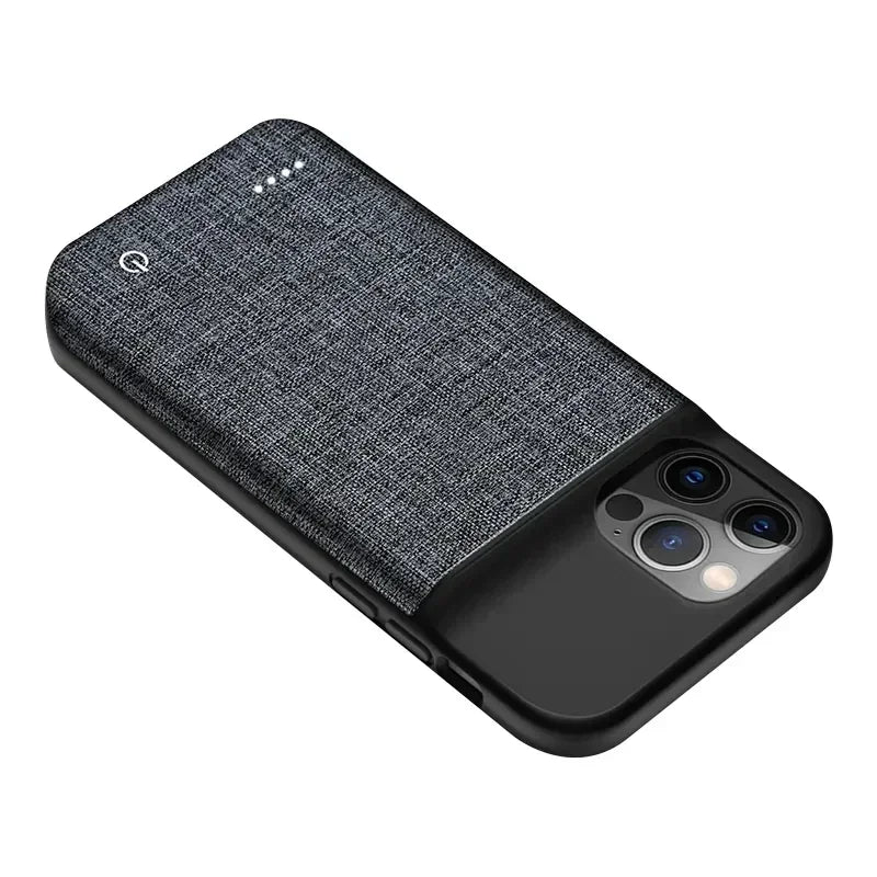 6800mAh Battery Charger Case For iPhone11 12 13 14 15Pro Max XR XS Max Mini Portable Power Bank Charging Cover Back Clip Battery