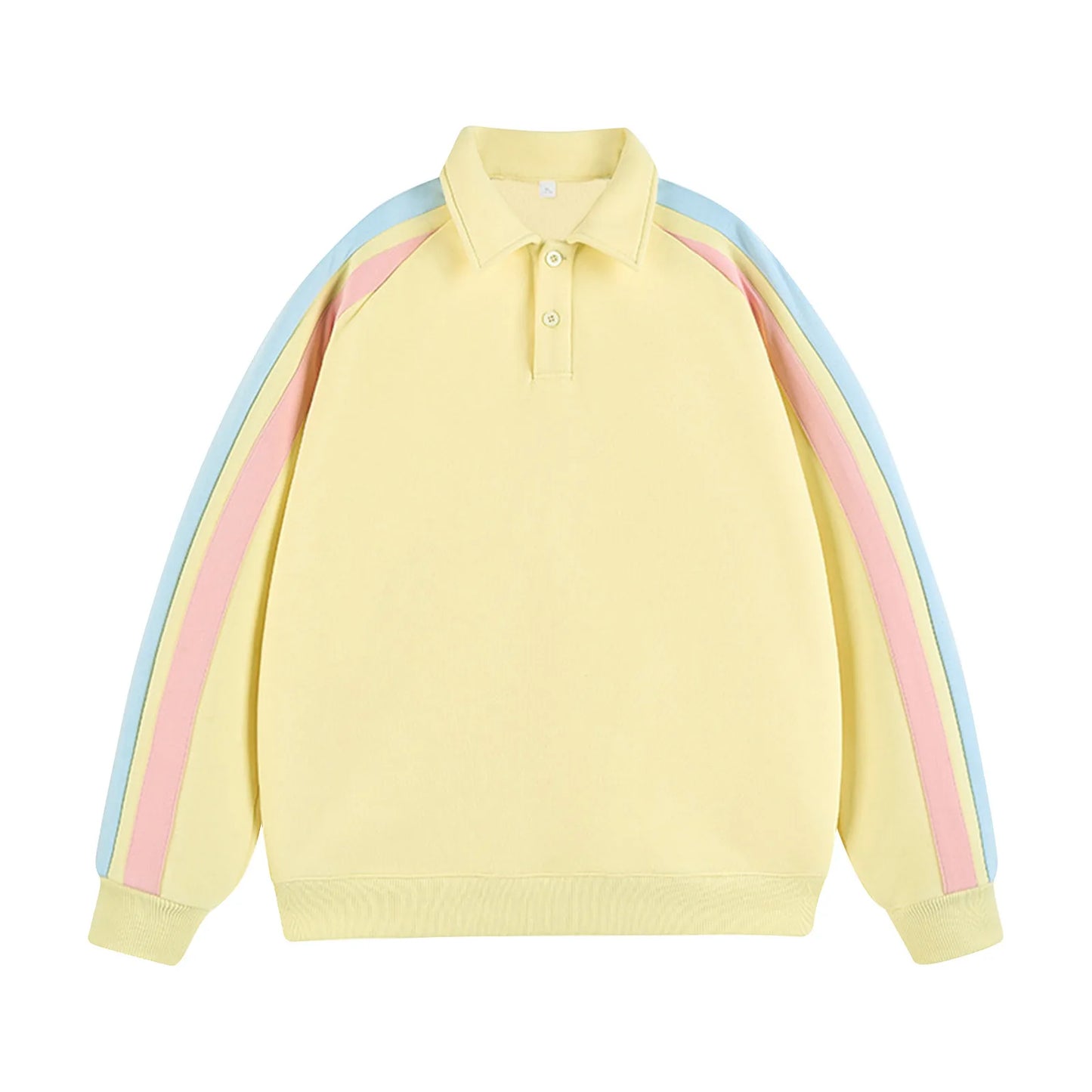 Sweatshirts Patchwork Women Preppy Style Basic Sweatshirt Long Sleeve Turn-Down Collar Harajuku Fashion Casual Pullover Tops