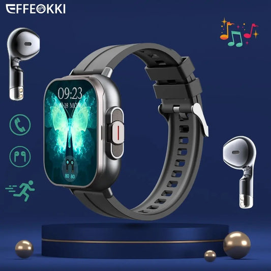 D8 2-In-1 Smartwatch And Earbuds NFC Music Control Sleep Monitor Fitness Tracker For iPhone And Android