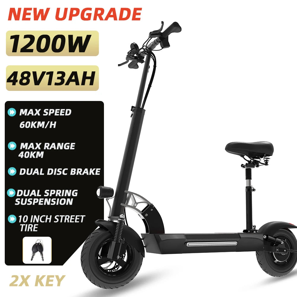 [6 Types ]Electric Scooter for Adults Single/Dual Motors Max6000W 85KM/H 72V 30Ah Battery 100KM Range 11" Tubeless Off-Road Tire