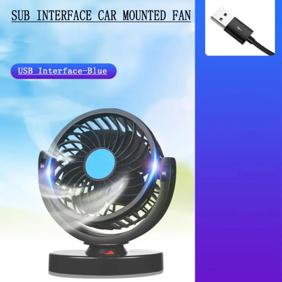 Arrival Car Defroster Fan Cooling Fan 12V 24V USB High Rotational Speed Portable Automotive Accessory