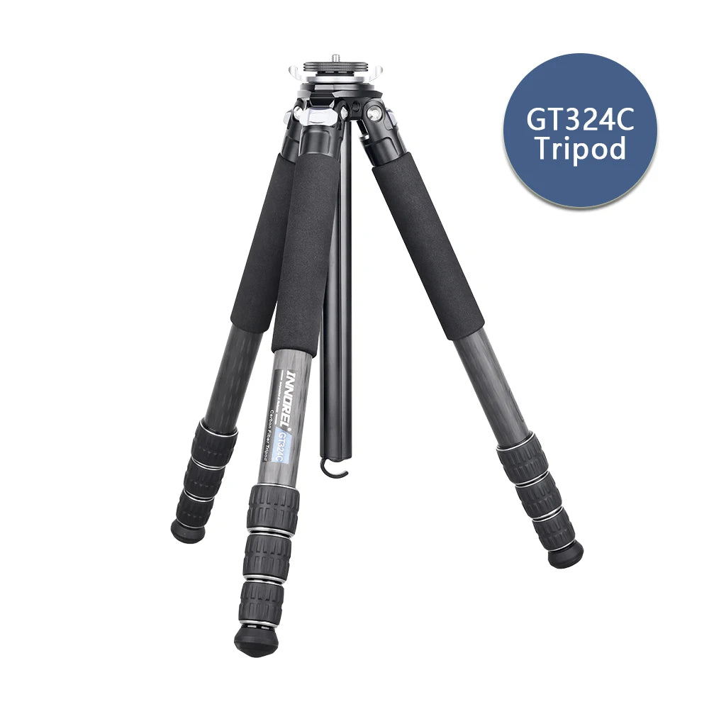 Innocrel GT284C GT324C Professional Carbon Fiber Tripod with Special Shaped Center Column for DSLR Low Gravity Center Ballhead