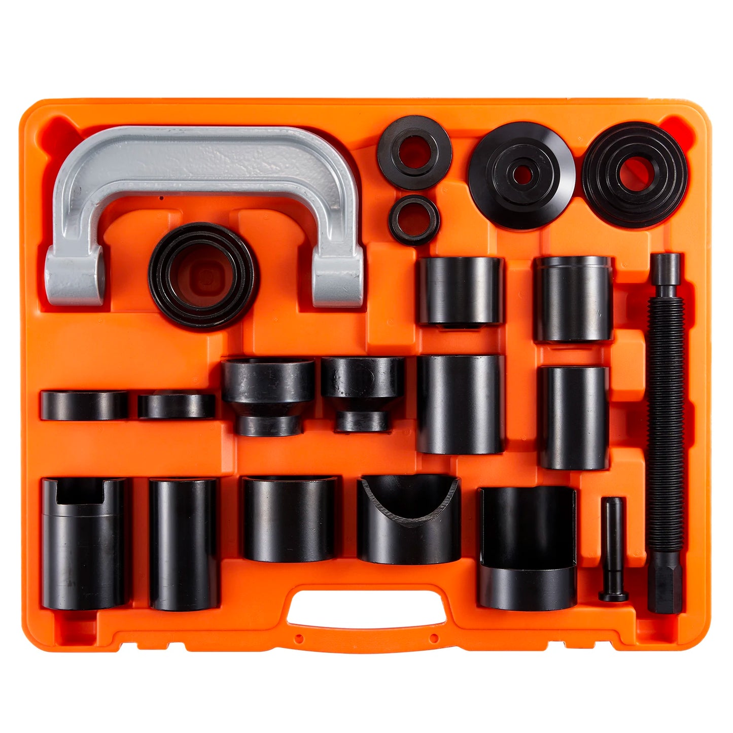 SucceBuy 25 Piece Ball Joint Press Kit C Press Ball Joint Tools Steel Brake Anchor Pins Press and Removal Tools with Case