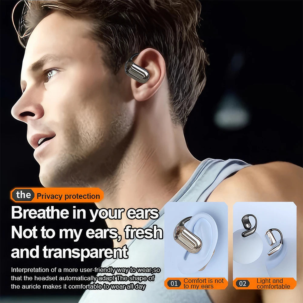 Mpow Q16 True Wireless Earphones Open Ear Design with Earhooks Bluetooth 5.3 Up to 80 Hours Playtime for Cycling