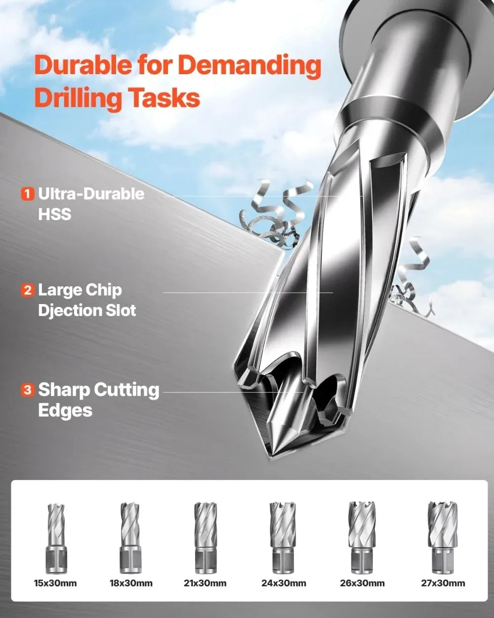 VEVOR Magnetic Drill, 1450W Motor, 2 in Boring Diameter, Portable Electric Mag Drill Press with Variable Speed for Metal Surface