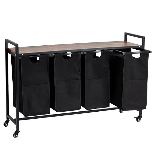 Laundry Hamper With Foldable Shelf And Storage Table Multi Use Clothes Sorter Basket For Bedroom Bathroom Closet Organization