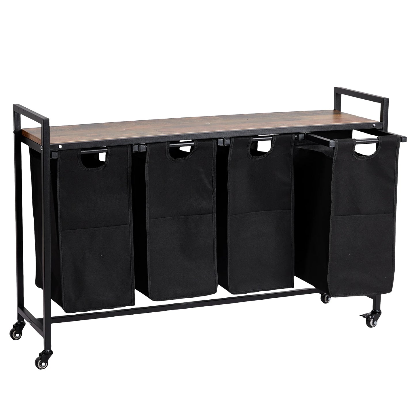 Laundry Hamper With Foldable Shelf And Storage Table Multi Use Clothes Sorter Basket For Bedroom Bathroom Closet Organization