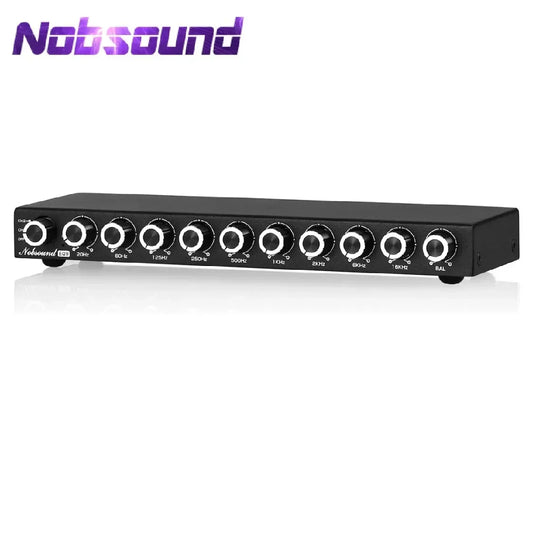 Nobsound Hifi EQ9 9-Band Stereo Equalizer Preamp Analog Audio Processor for Home and Car