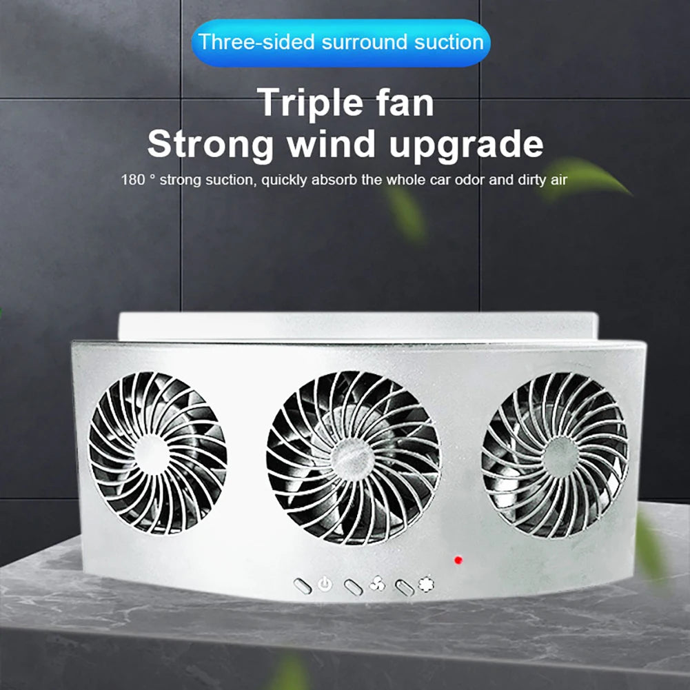 Auto Interior Radiator Three Head Car Cooling Fan USB Powered 5V Ventilation Fan 4000RPM Mini Auto Ventilator Summer Car Supplies