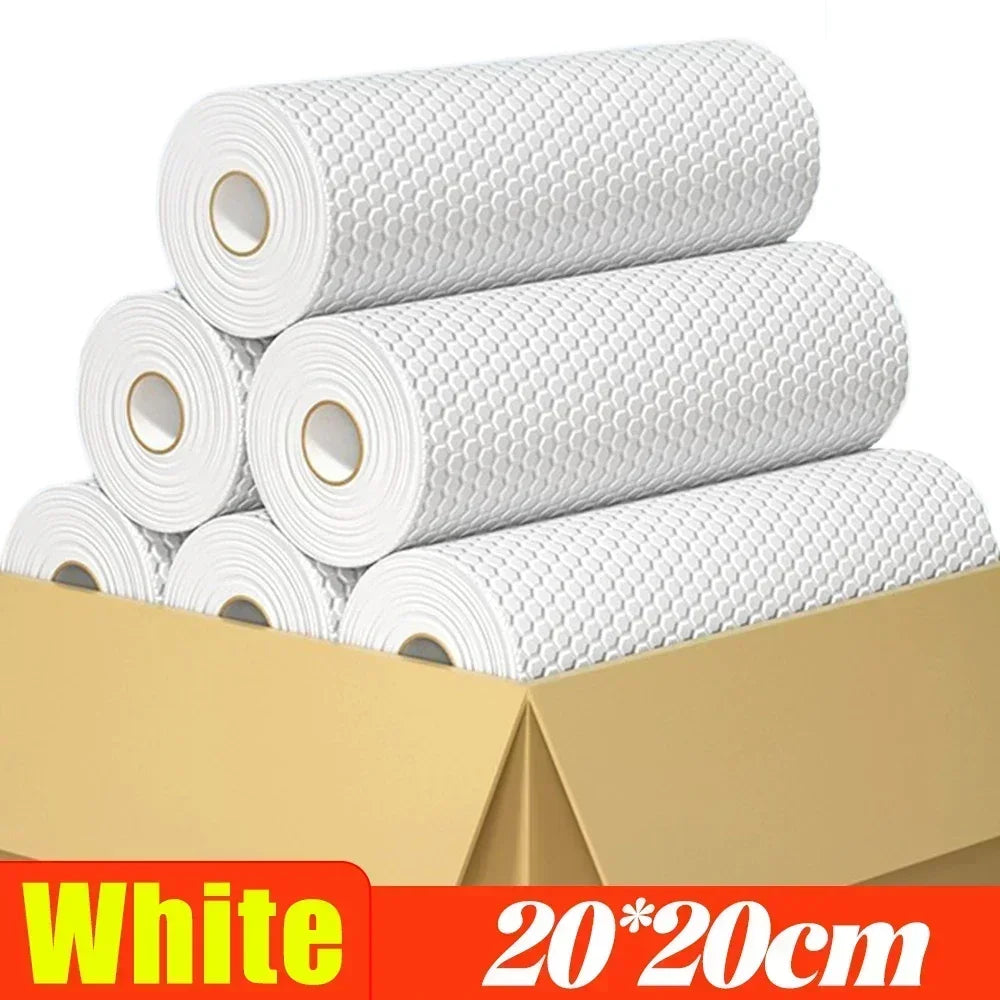 Kitchen Disposable Rags Thicken Reusable Non-Woven Cleaning Cloths Household Washing Dishcloths Cloth Paper Towels Scouring Pads