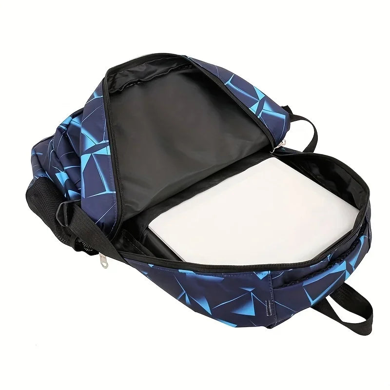 3PCS Large Capacity Backpack Set, Preppy Back To School Daypack, Travel Knapsack, Laptop Bag, Shoulder Bag & Pencil Bag