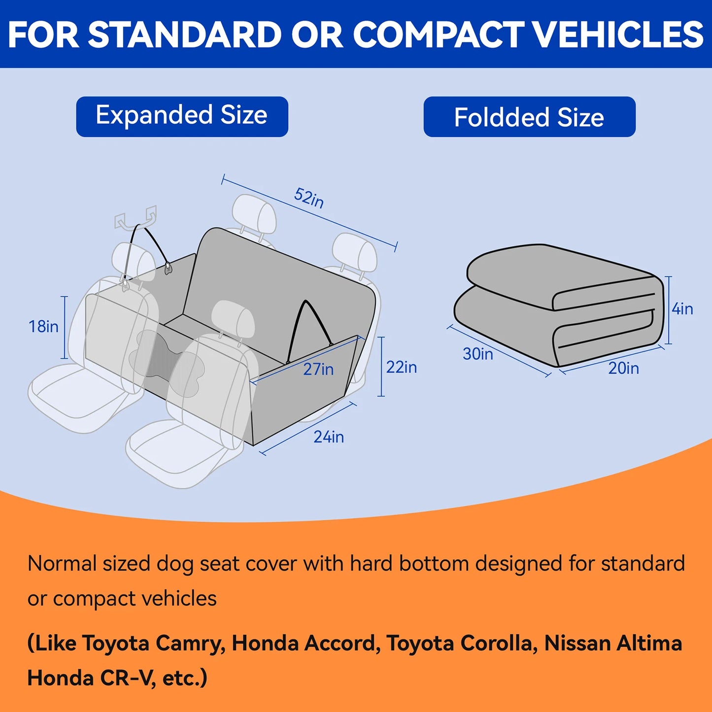 Travel Pad for Dogs Car Seat Cover Scratch Resistant Pet Car Pad Rear Seat Protector