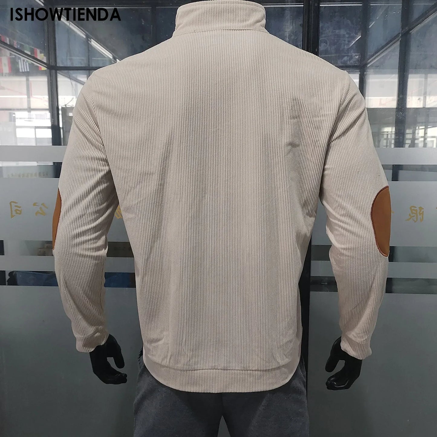 Men Zipper Jackets Standing Collar Sweatshirt Outdoor Streetwear Casual Coat Long Sleeve Coats Men's Clothing Cardigan Coat