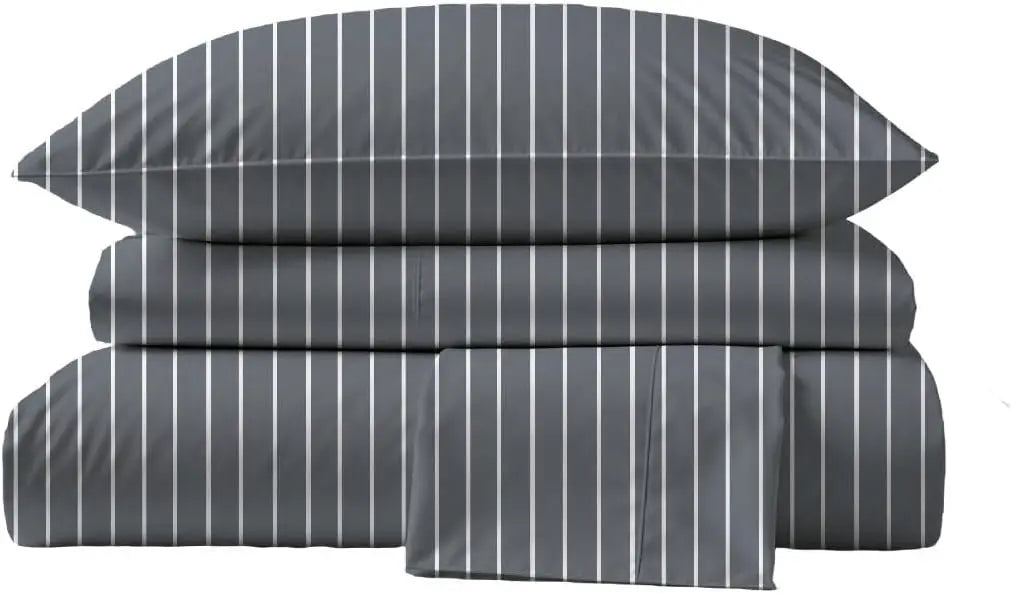 Pima Bed Sheet Set King Size 4 Pieces 100 Percent Peruvian Pima Cotton Percale 415 Thread Count Cooling Breathable Soft Hotel Quality Bedding White