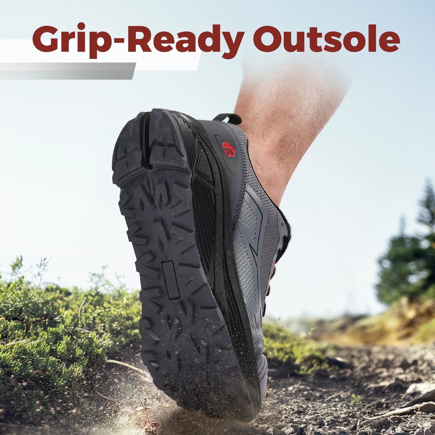 FitVille Extra Wide Trail Running Shoes Non-Slip Men's Sneakers Lightweight for Male Swollen Feet Arch Support Pain Relief