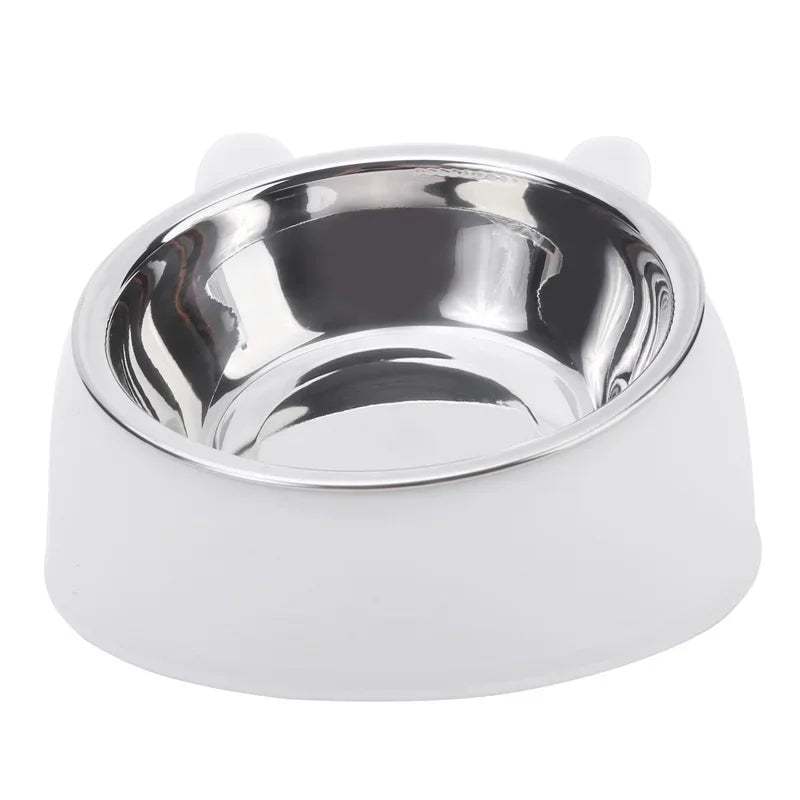 100ML Raised Cat Dog Bowl Non Slip Puppy Base Food Water Feeder Tilt Design Pet Accessories