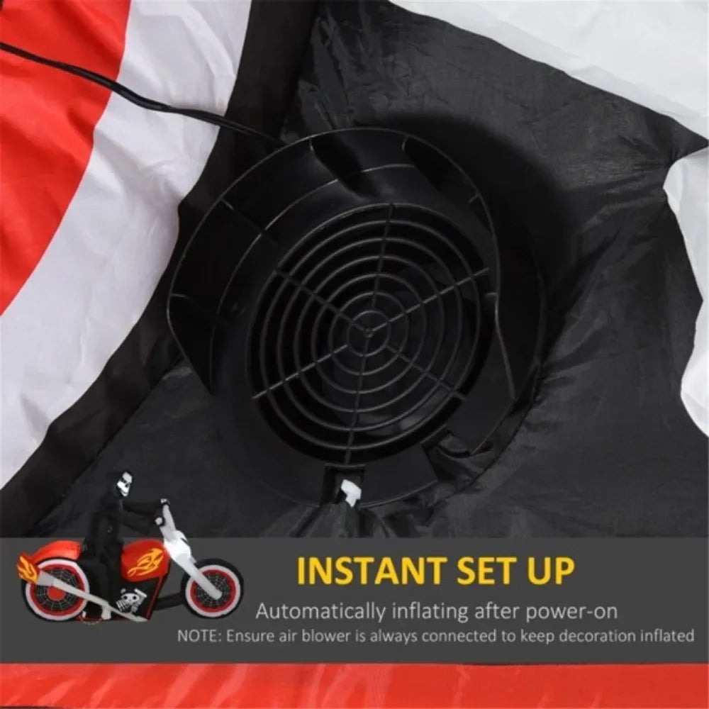 Ghost Biker Inflatable Halloween Decoration for Outdoor and Indoor Use