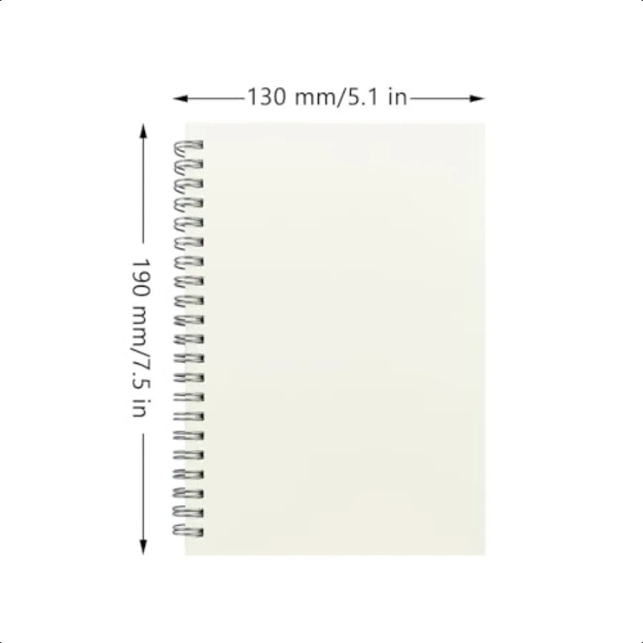 Premium 2Pack Sketchbooks Soft Cover 140 Pages 70 Sheets 7.5 x 5.1 inches 100GSM Paper Brown Spiral Notebooks Set