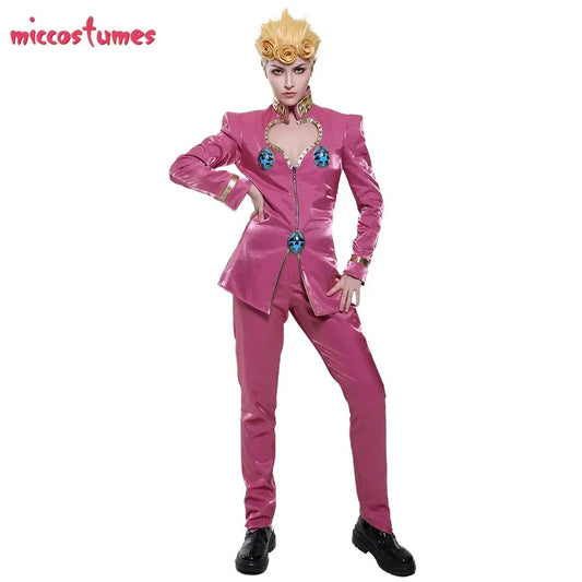 Miccostumes Men's Golden Wind Giorno Cosplay Costume Outfit for Halloween