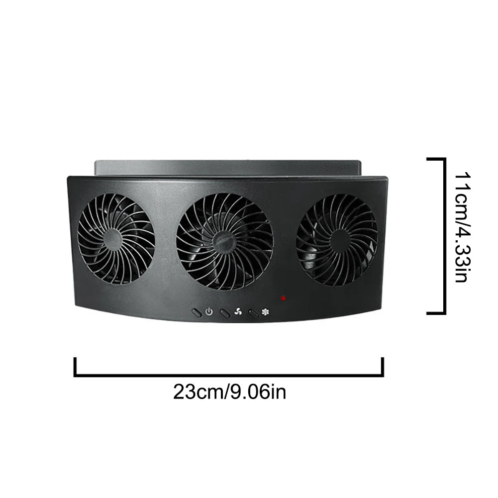 Auto Interior Radiator Three Head Car Cooling Fan USB Powered 5V Ventilation Fan 4000RPM Mini Auto Ventilator Summer Car Supplies