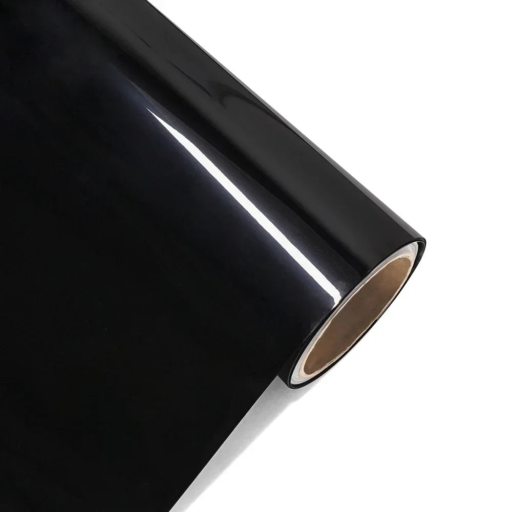 1.52x16.5m Premium Glossy Black Car PET Wrap Vinyl Film Color Change Decal Protective Cover Sticker Auto Tuning Accessories