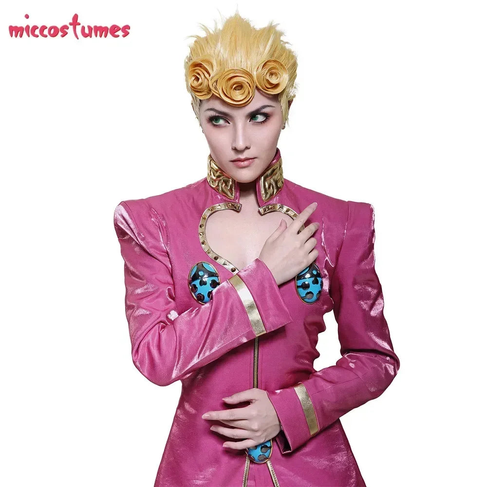 Miccostumes Men's Golden Wind Giorno Cosplay Costume Outfit for Halloween