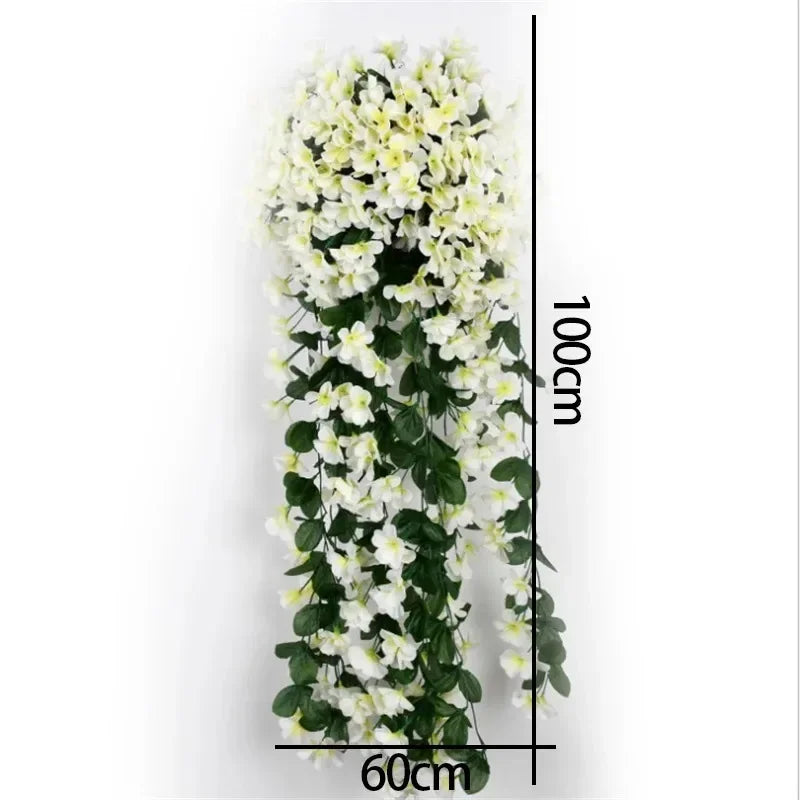 100CM Violet Artificial Flower Party Decoration Simulation Valentine S Day Wedding Wall Hanging Basket Flower Orchid Fake Flower